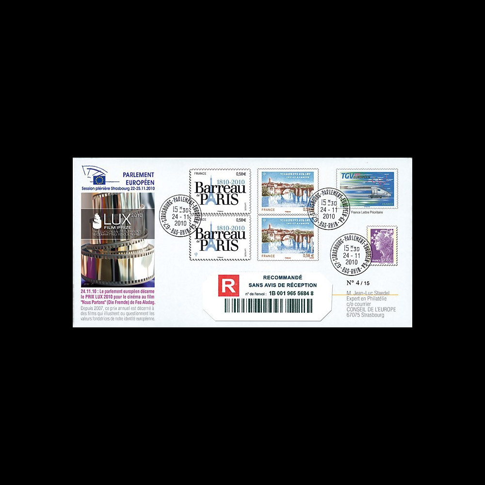 PE596a : 24.11.2010 - PAP reco Session PE "Remise du Prix LUX pour le cinéma européen"