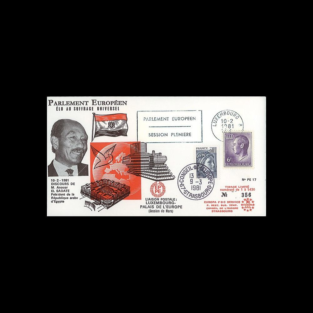 PE17 : 10.2.81 - FDC Session PE "Discours de M. Anouar el Sadate