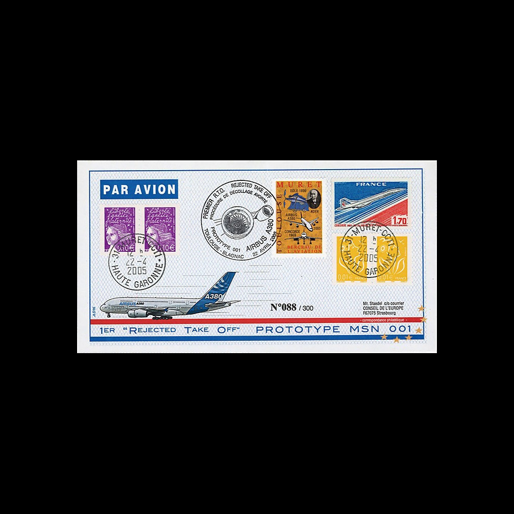 A380-3T1 : 2005 - 1er RTO (procédure de décollage avorté) du Airbus A380