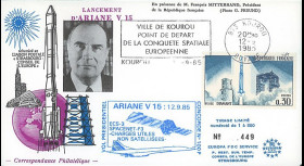 AR28L : 12.9.85 - FDC “Ariane 3 V15 - satellites SPACENET-F3 et ECS-3 non-satellisés”