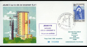 AR28L-SEP : 12.9.85 - FDC SEP “Ariane V15 - sat. SPACENET-F3 et ECS-3 non-satellisés”