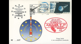 AR30La : 28.3.86 - Carte “Ariane V17 - sat. G-STAR II & BRASILSAT S2 - 1er tir sur ELA2”