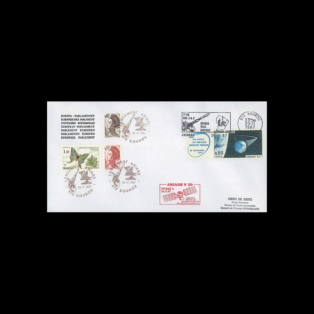 AR34LA : 20.11.87 - Env. Parlement européen “Ariane 2 V20