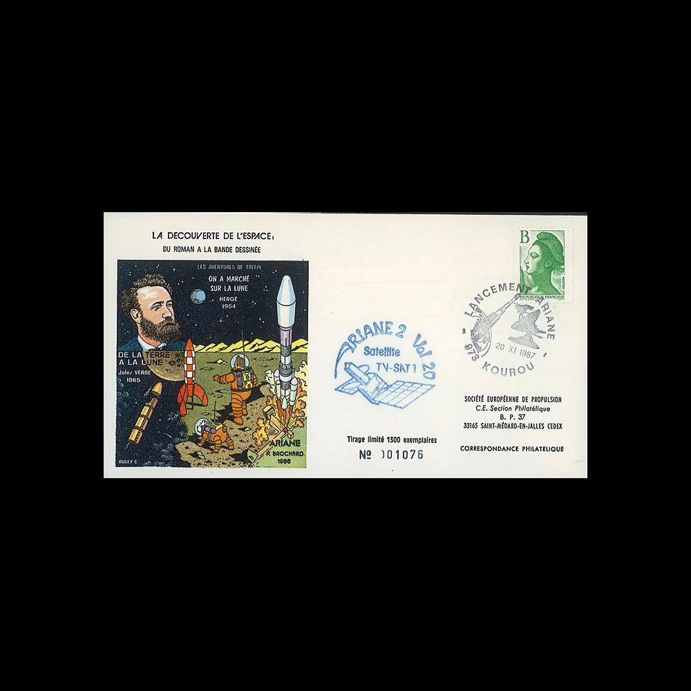 AR34L-SEP : 20.11.87 - FDC SEP “Ariane V20