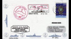 11NAV-FR05 : 24.2.94 - Pli Marine Nationale française "Chasseur de mines M645 ORION"