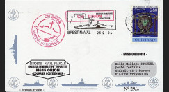 11NAV-FR05 : 24.2.94 - Pli Marine Nationale française "Chasseur de mines M645 ORION"