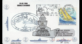 11NAV-FR09 : 28.2.94 - Pli Marine Nationale franç. "Porte-hélicoptères R97 Jeanne d’Arc"