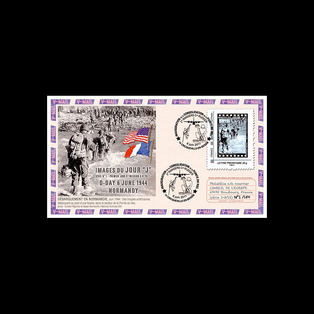DEBS1-3/12 : 2011 - FDC 1er Jour "Omaha Beach