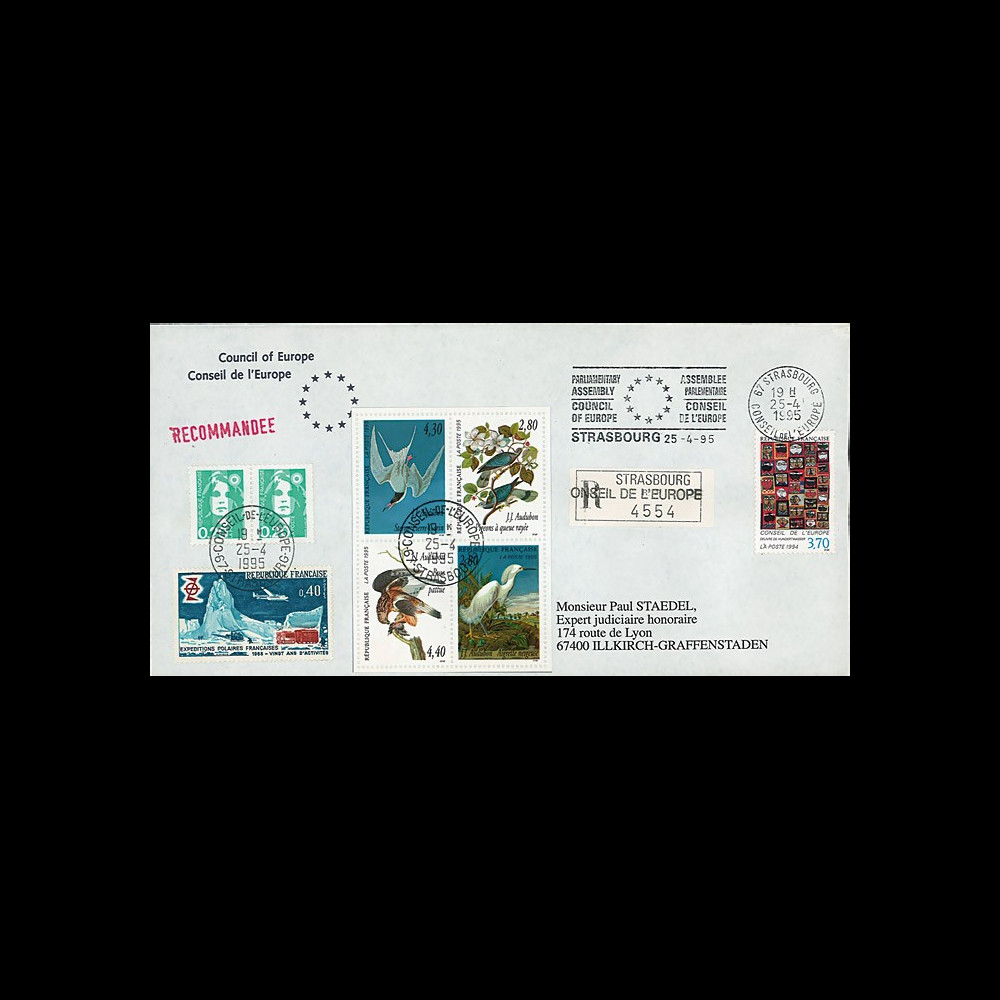 CE46-IIa : 04-1995 - FDC RECO Conseil de l'Europe "Discours de M. Lennart MERI