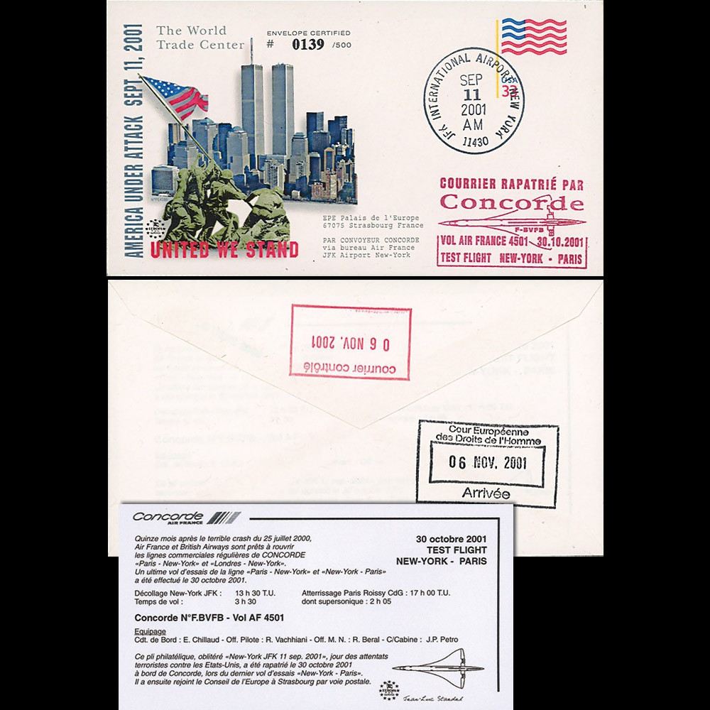 PE439BT1 : 2001 - EP USA "Attentats du 11 septembre - The World Trade Center" TYPE 1