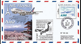 A380-129T1 : 2011 - FFC (Pli) "Suspension Vol Paris-Tokyo Airbus A380 Air France"