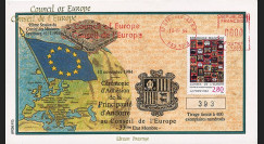 CE45-IVC : 11-1994 - FDC Conseil de l'Europe "Adhésion d'Andorre au Conseil de l'Europe"