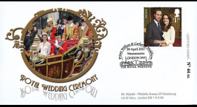 WED11-2 : 2011 - FDC GRANDE-BRETAGNE "Mariage Princier William & Kate Middleton"