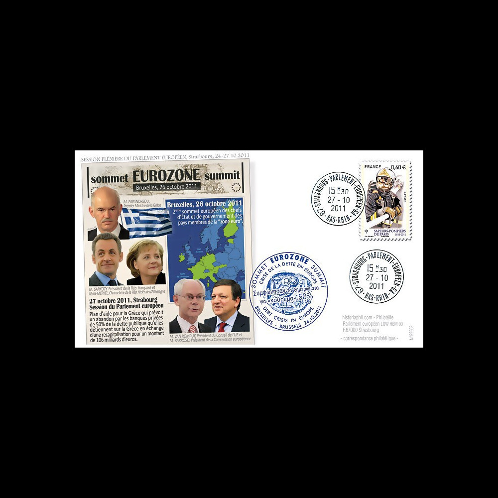 PE608 : 10.2011 - FDC Parlement européen "Crise de l'Eurozone - Mme Merkel