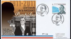 POMP11-1 : 2011 - FDC FRANCE "Centenaire de naissance de Georges Pompidou" Paris