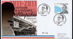 POMP11-2 : 2011 - FDC FRANCE "Centenaire de naissance de Georges Pompidou" Cajarc