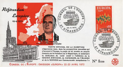 RD65A T2 : 1972 - FDC "Référendum européen - Président Pompidou"