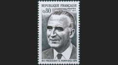 CE27II-N : 1975 - FRANCE Timbre "1er anniversaire de la mort de Georges POMPIDOU"