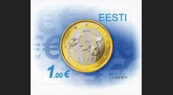 PE599AN : 2011 - ESTONIE Timbre-Poste "Introduction de l'Estonie dans la Zone Euro"