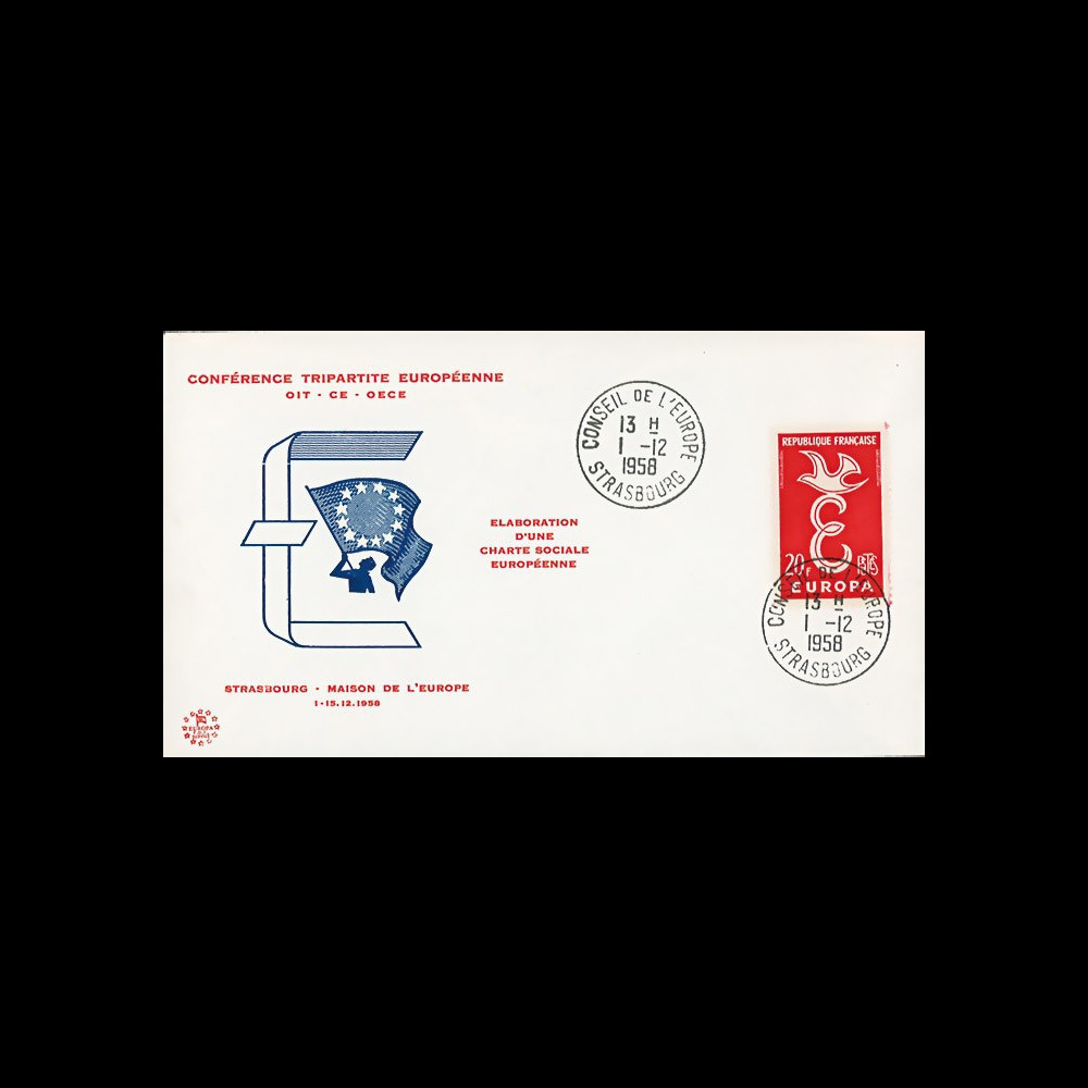 CH1 : 01.12.1958 - FDC Conseil de l'Europe "Elaboration d'une Charte Sociale Européenne"