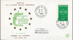 CH2 : 19.01.1960 - FDC Conseil de l'Europe "Adoption de la Charte Sociale Européenne"