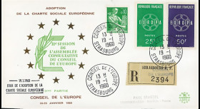 CH2a : 19.01.1960 - FDC RECO Conseil de l'Europe "Adoption Charte Sociale Européenne"