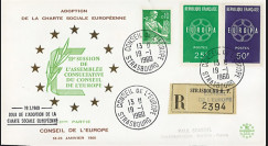 CH2a : 19.01.1960 - FDC RECO Conseil de l'Europe "Adoption Charte Sociale Européenne"