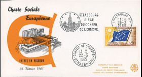 CH4 : 26.02.1965 - FDC Conseil de l'Europe "Entrée en vigueur Charte Sociale Européenne"