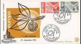CH6 : 25.09.65 - FDC Conseil de l'Europe 1er Jour TP EUROPA "Charte Sociale Européenne"