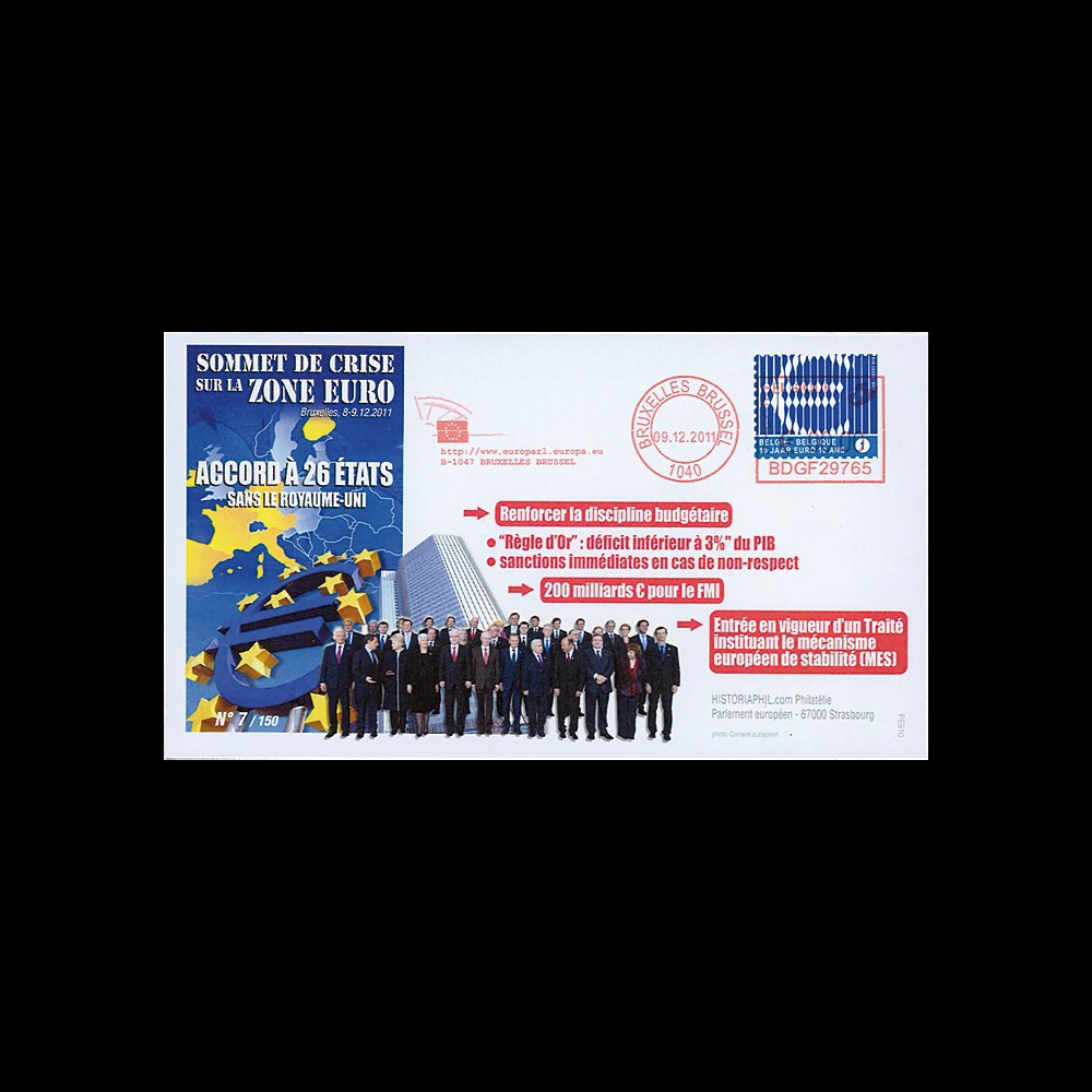 PE610 : 8-9.12.2011 - FDC Bruxelles (Belgique) "Sommet de crise sur la Zone Euro" PE610 : 8-9.12.2011 - FDC Bruxelles (Belgique) "Sommet de crise sur la Zone Euro"