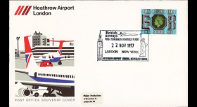 CO77-11-22H2 : 1977 - FFC ROYAUME-UNI Heathrow "Concorde - 1er Vol Londres-New York"