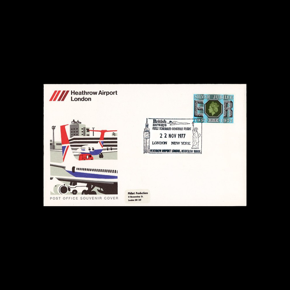CO77-11-22H2 : 1977 - FFC ROYAUME-UNI Heathrow "Concorde - 1er Vol Londres-New York"