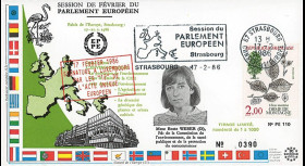 PE110 : 17.02.86 - FDC Session du PE "Signature de l'Acte Unique Européen à Luxembourg"
