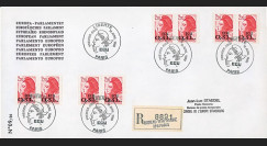 PE163a : 1988 - EO RECO 1er Jour Paris "Premier timbre à valeur faciale en ECU 0
