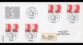 PE163a : 1988 - EO RECO 1er Jour Paris "Premier timbre à valeur faciale en ECU 0