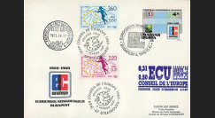 ECU4L : 1968-1988 - FDC Hongrie 1er Jour du TP "20 ans Eurochèque / Congrès à Budapest"