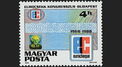 ECU4 : 1968-1988 - Hongrie 1 valeur "20 ans de l'Eurochèque et Congrès à Budapest"