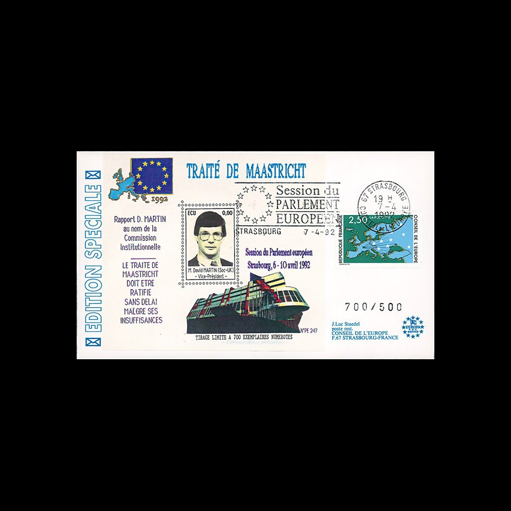 PE247 : 1992 - FDC Session PE "M. Martin