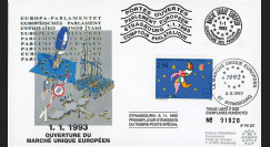PE257 : 1.1.1993 - FDC Session PE "Ouverture Marché unique européen - libre circulation"