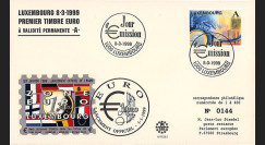 PE383 : 8.03.1999 - FDC Luxembourg "1er Jour du 1er timbre en Euro"