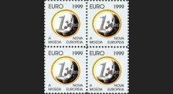 PE388V4D : 1999 - Bloc de 4 vignettes dentelées "EURO 1999