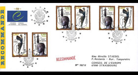 CE50PJa (PE397a) : 1999 - Env. RECO Conseil de l'Europe "1er Jour des 1ers timbres en Euro"