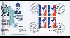 SP99-CH1A : 1999 - Env. St-Pierre-et-Miquelon 1er Jour 'Visite Chirac et 1er timbre en euro"