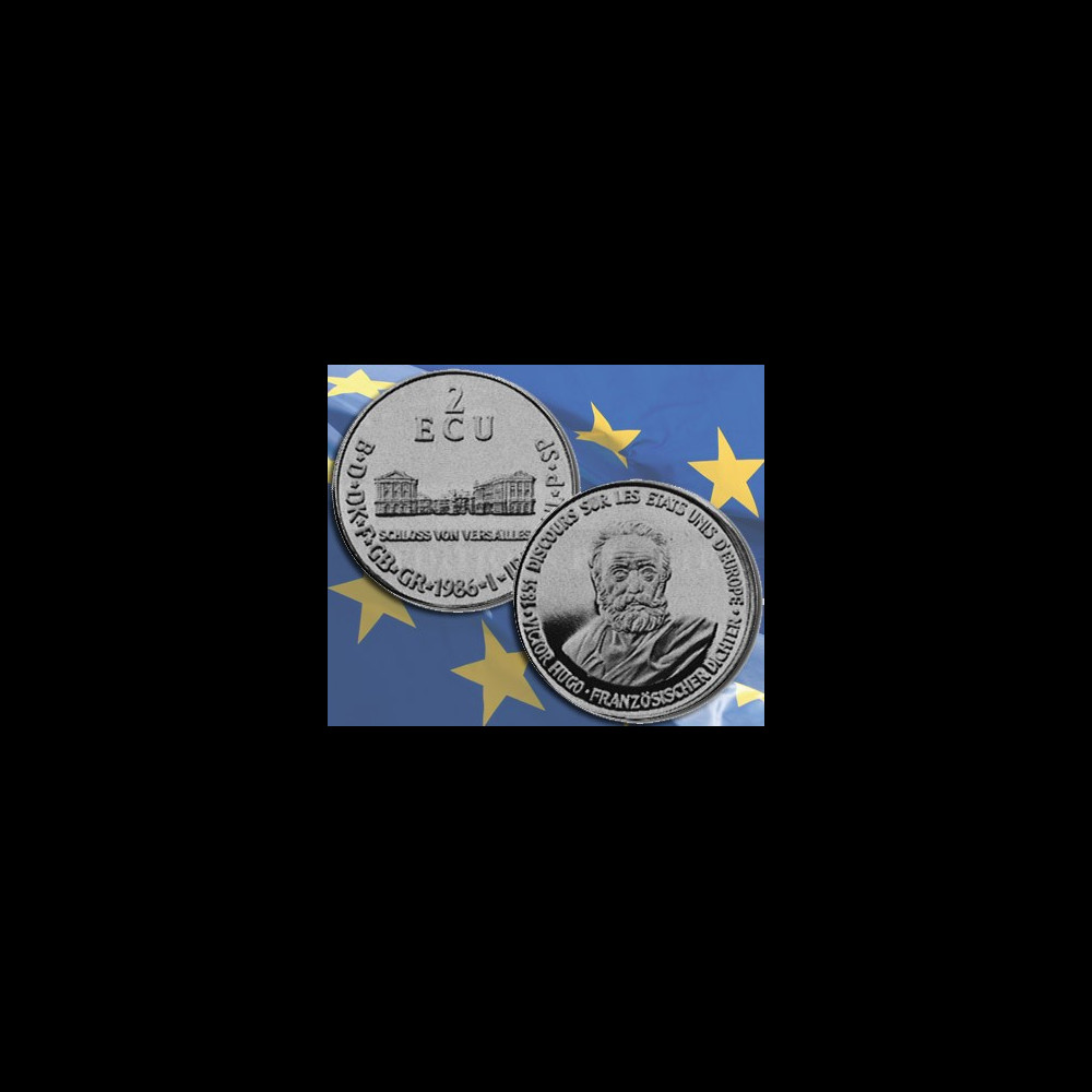 2ECU-86 : 1986 - 2 ECU Argent 1000/1000 "Victor Hugo