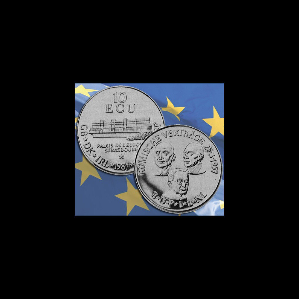 10ECU-87 : 1987 - 10 ECU Argent 1000/1000 "Schuman