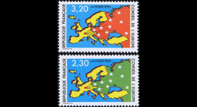 CE41-NF (Y&T 104/105) : 1990 - TP de service du Conseil de l'Europe