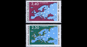 CE42-NF (Y&T 106/107) : 1991 - TP de service du Conseil de l'Europe