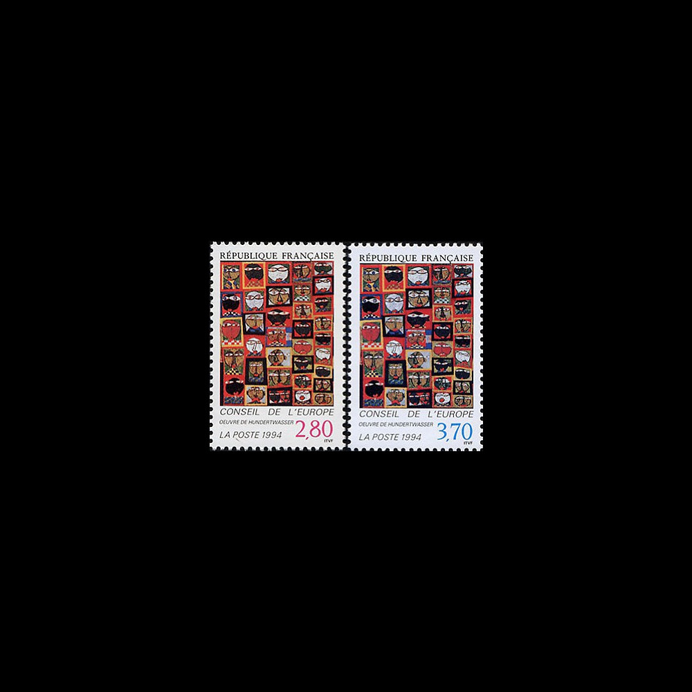 CE45-NF (Y&T 112/113) : 1994 - TP de service du Conseil de l'Europe