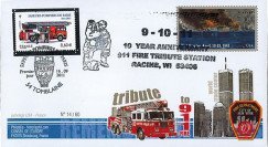WT11-7 : 2011 - FDC USA-FRANCE "10 ans Attentats 11 Septembre / 1er Jour Pompiers"