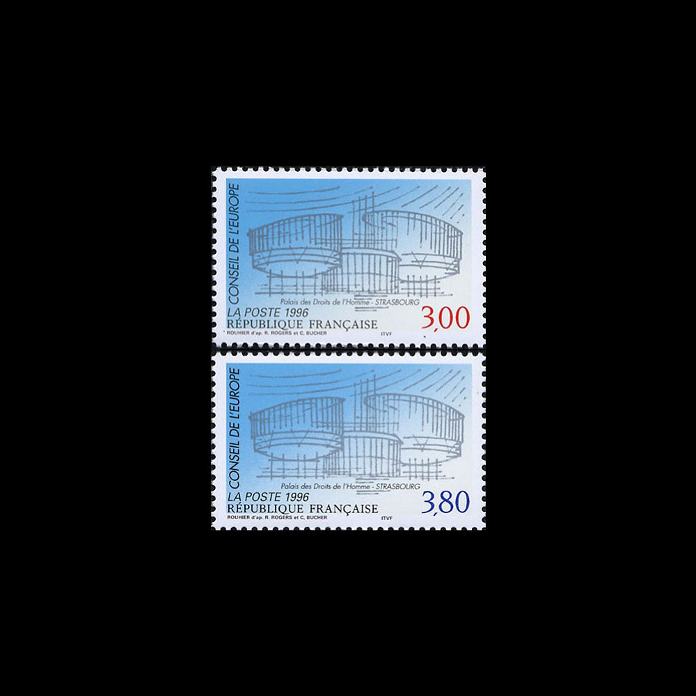 CE47-NF (Y&T 116/117) : 1996 - TP de service du Conseil de l'Europe